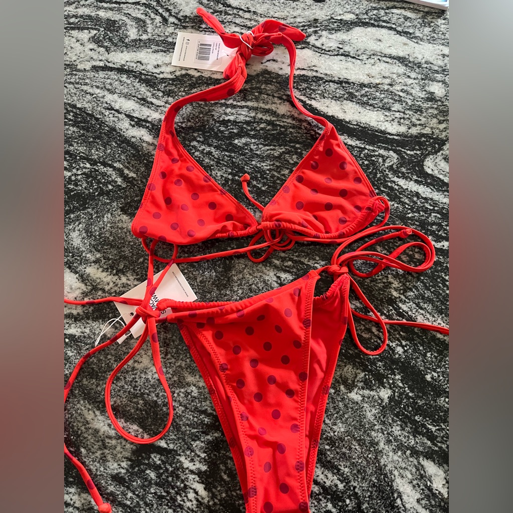 Nwt Vacay Swimwear Chilli Polka Bikini Set - Capri Top & Rio Bottom